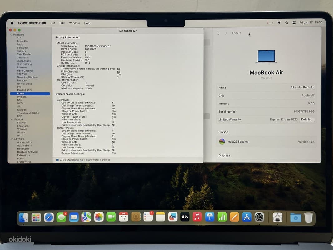 Apple Macbook Air 13 M2 8/256GB Space Gray SWE UUS 8