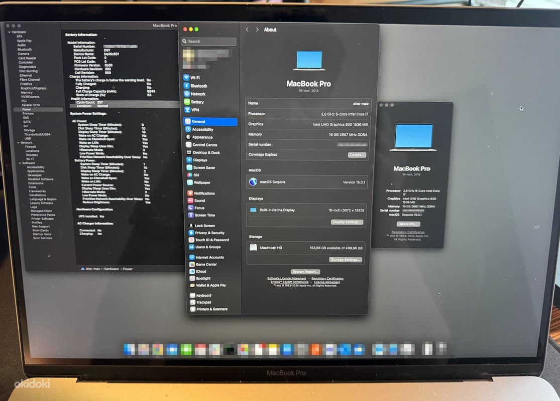 MacBook Pro 16 2019 (Intel i7, 16 GB RAM, 500 GB, Rus)