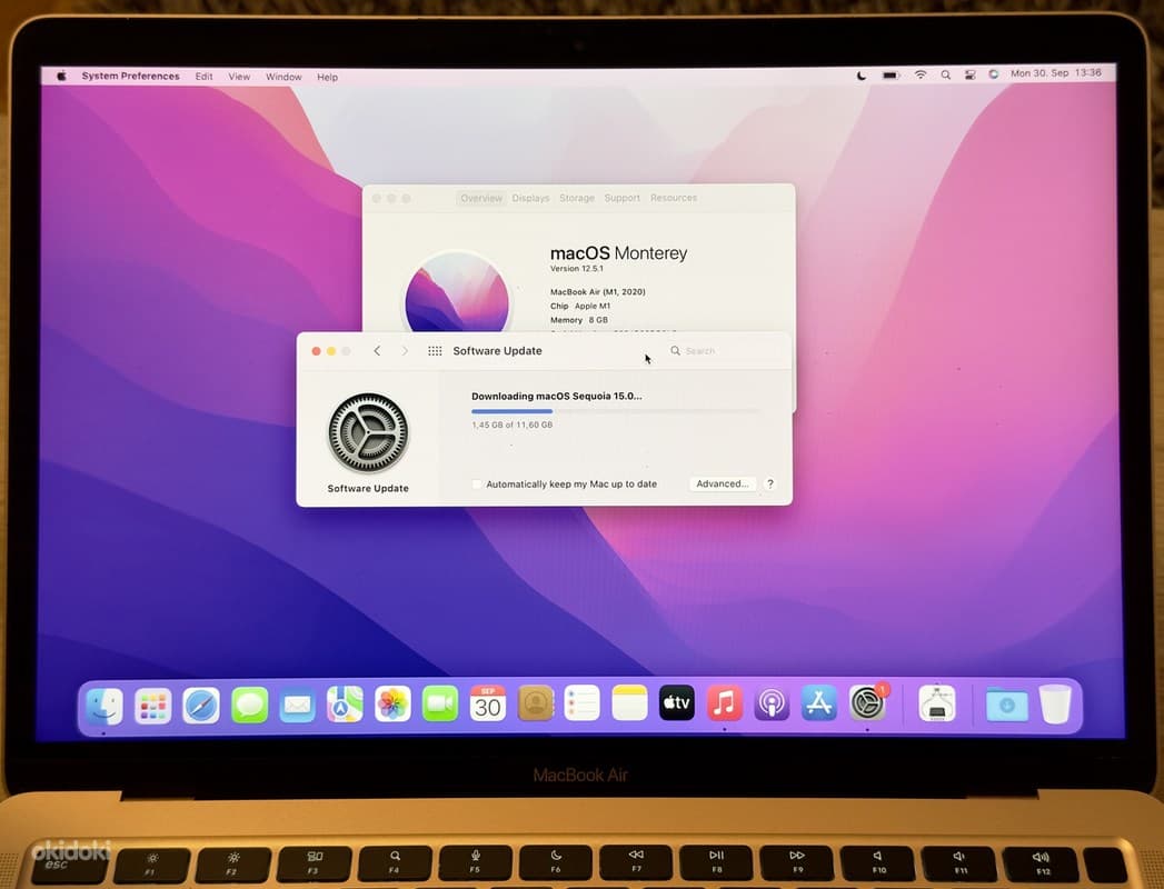 Apple Macbook Air M1 8/256GB ENG Gold, uueväärne! 5