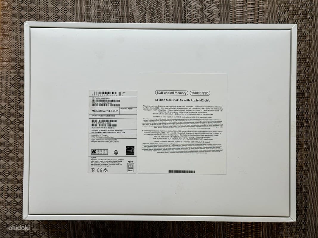 Apple Macbook Air 13 M2 8/256GB Space Gray SWE UUS 9