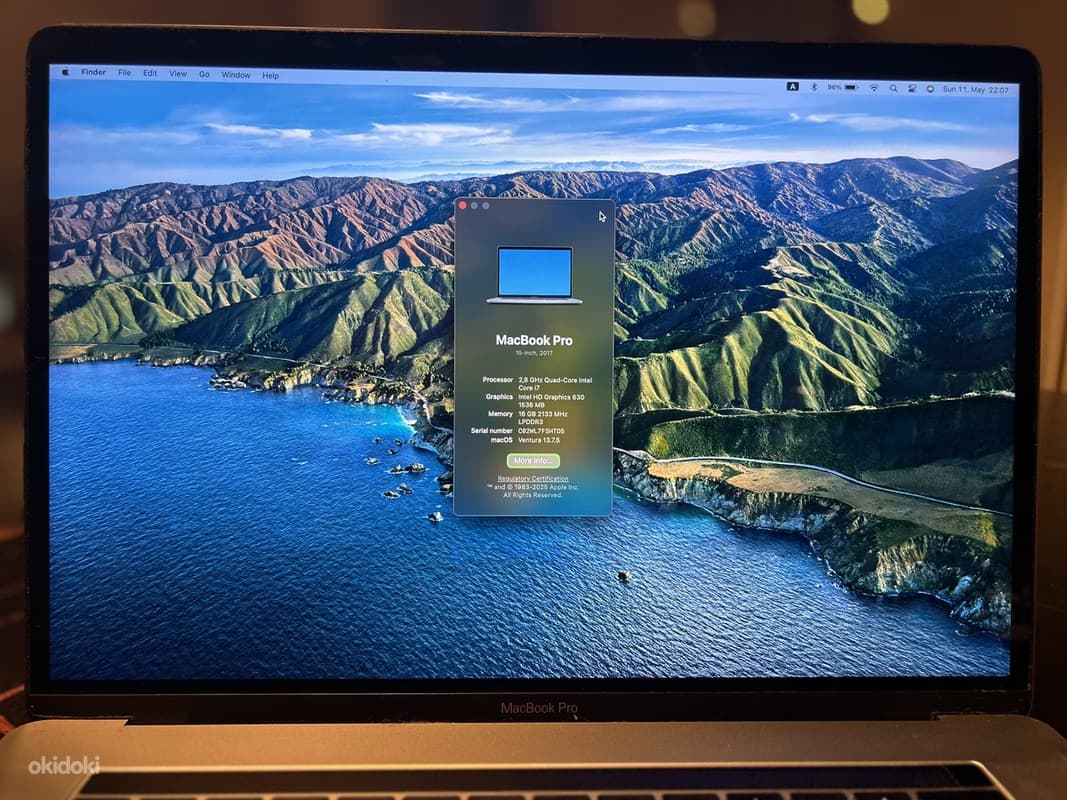 Apple MacBook Pro 2017 15" i7, 16Gb, 256GB (A1707) 4