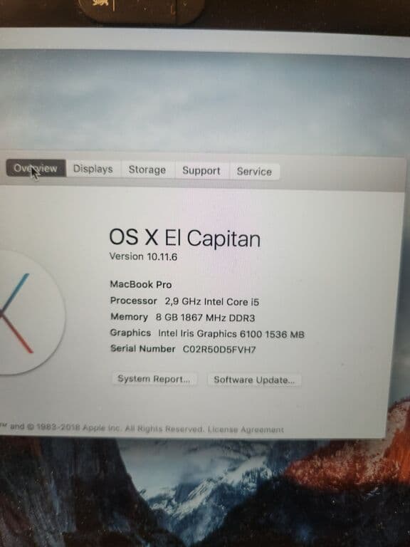 Apple MacBook Pro 13.3" -15, i5, 8,512ssd 5